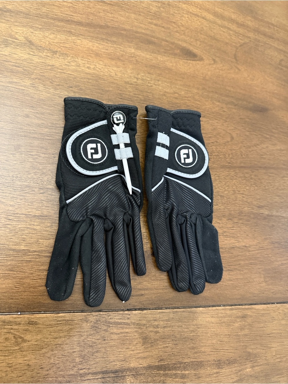 FootJoy Black Golf Gloves with White Accents - Pair